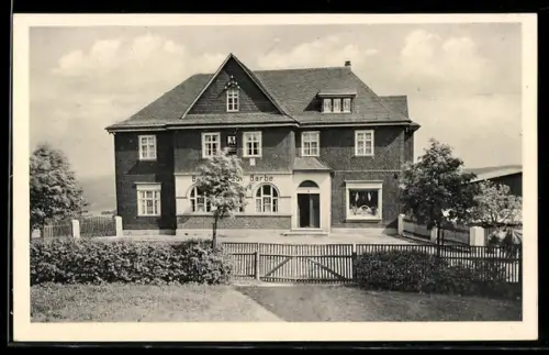 AK Schmiedefeld /Kreis Saalfeld, Gasthaus zur Barbe, Bes.: Gebr. Unger