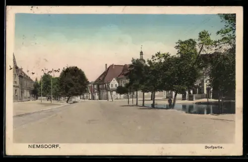 AK Nemsdorf, Strassenpartie im Ort