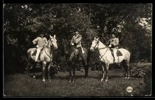 Foto-AK Dahme / Mark, Niederer Adel zu Pferde im Jahr 1913