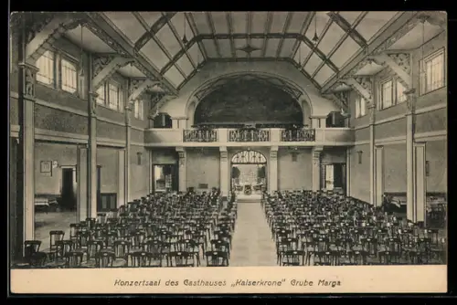 AK Grube Marga, Konzertsaal des Gasthauses Kaiserkrone