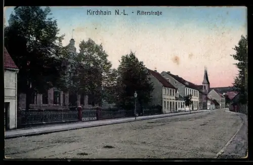 AK Kirchhain N.-L., Ritterstrasse im Abendlicht
