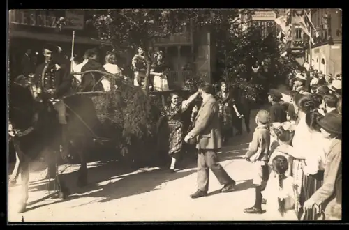 Foto-AK Coburg, Einweihung der Veste Coburg 1924, Festumzug