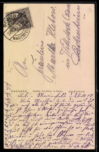 AK Berlin-Marienfelde, Rathaus, Pfarrhaus