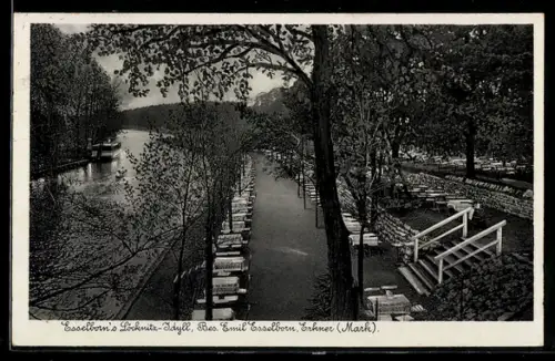 AK Erkner /Mark, Gasthaus Esselborns Löcknitz-Idyll