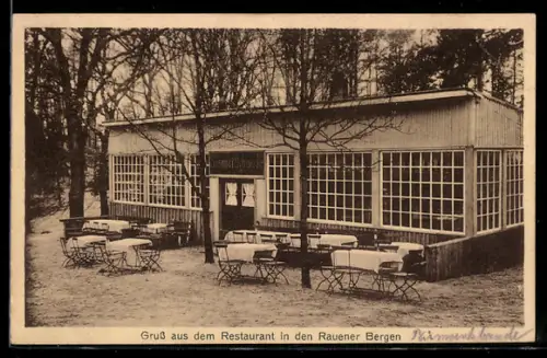 AK Rauen /Mark, Restaurant in den Rauener Bergen