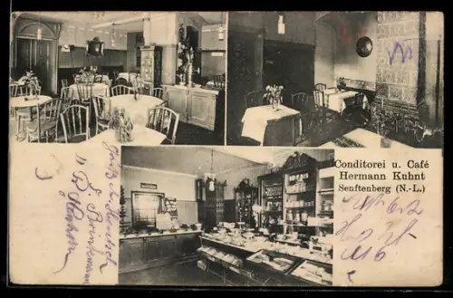 AK Senftenberg / Niederlausitz, Conditorei & Café Hermann Kuhnt