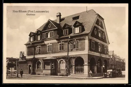 AK Neu-Rössen, Blick auf das Gasthaus