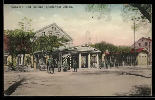 AK Zittau, Gasthaus Etablissement Lindenhof