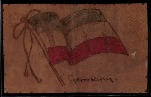 Leder-AK Deutsche Reichsflagge, Germany