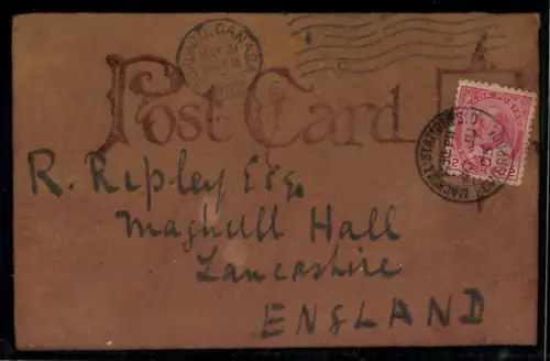 Leder-AK Person sitzt in einem Auto