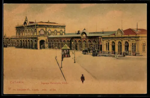 AK Catania, Stazione Ferroviaria Sicula, Bahnhof
