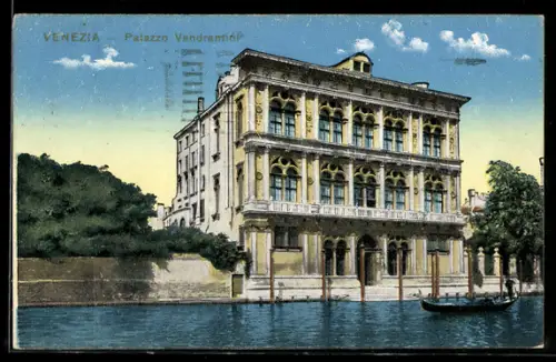 AK Venezia, Palazzo Vendramin sul Canal Grande con gondola