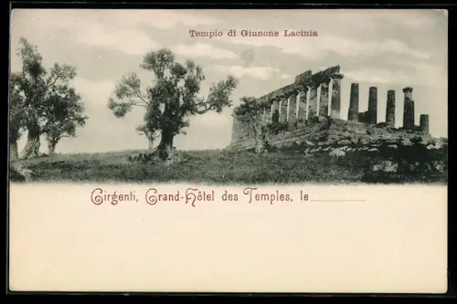 AK Girgenti, Tempio di Giunone Lacinia e Grand-Hôtel des Temples