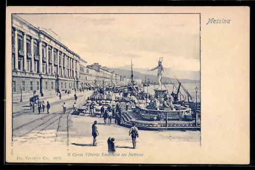 AK Messina, Il Corso Vittorio Emanuele col Nettuno