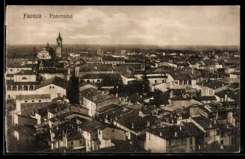 AK Faenza, Panorama della città con tetti e campanili in lontananza