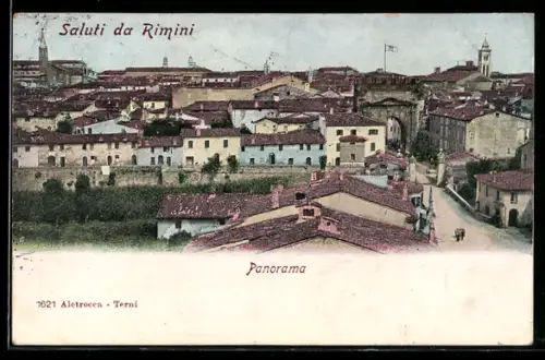 AK Rimini, Panorama della città con tetti e campanili in vista