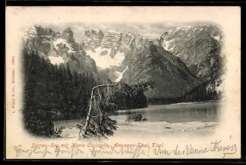 AK Dürren-See, Monte Cristallo und Ampezzo-Tal