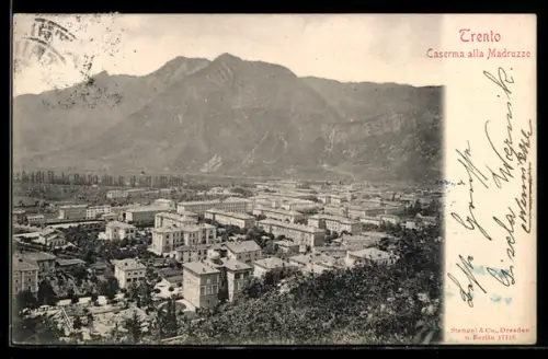 AK Trento, Caserma alla Madruzzo con vista panoramica della città e montagne sullo sfondo