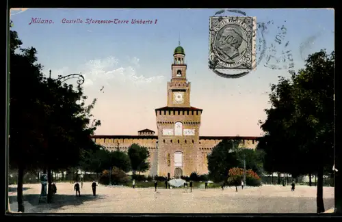 AK Milano, Castello Sforzesco-Torre Umberto I