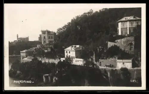 Foto-AK Portofino, Vista delle ville sulla collina