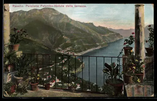 AK Ravello, Pensione Palumbo-Veduta dalla terrazza