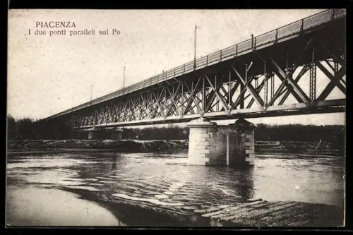 AK Piacenza, I due ponti paralleli sul Po