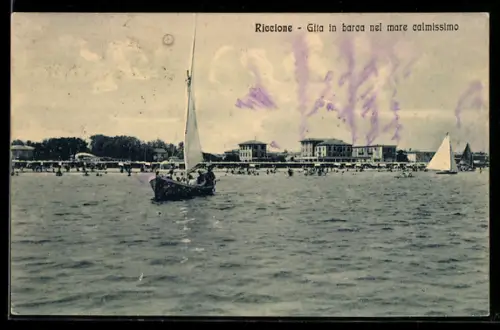 AK Riccione, Gita in barca nel mare calmissimo