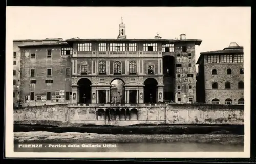 AK Firenze, Portico della Galleria Uffizi
