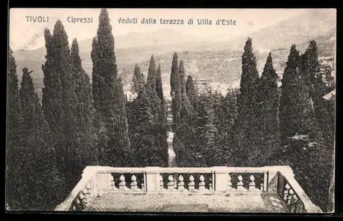 AK Tivoli, Cipressi veduti dalla terrazza di Villa d`Este