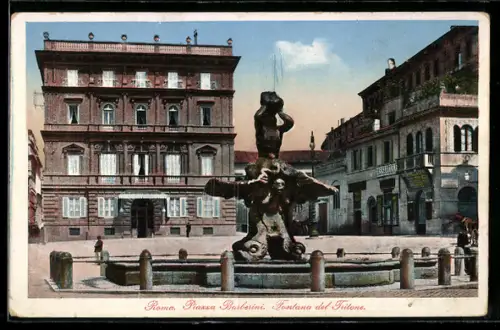 AK Roma, Piazza Barberini, Fontana del Tritone