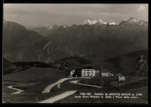 AK Passo di Monte Giovo, Verso Gran Pilastro e Picco della Croce con strada panoramica