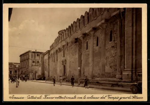 AK Siracusa, Cattedrale, fianco settentrionale con le colonne del Tempio greco di Atena