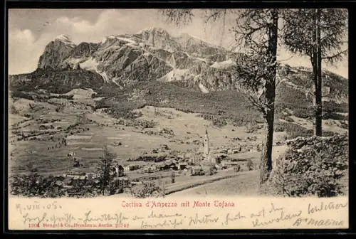 AK Cortina d`Ampezzo, Vista del Monte Tofana e paesaggio circostante