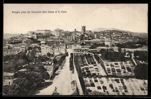 AK Perugia, Presa dal Campanile della Chiesa di S. Pietro