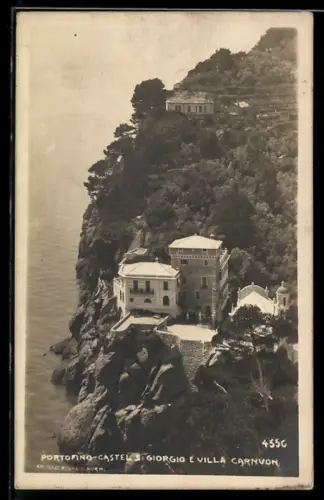 AK Portofino, Castello San Giorgio e Villa Carnovon sulla scogliera