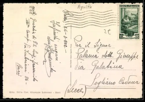 AK Bari, Corso Cavour con palme e edifici storici