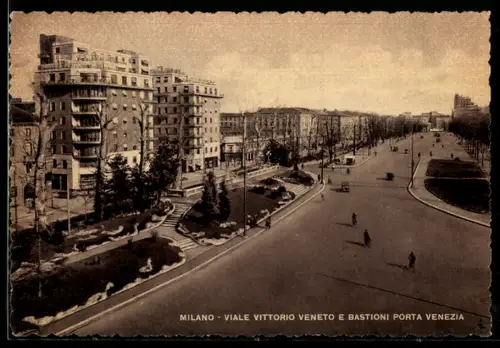 AK Milano, Viale Vittorio Veneto e bastioni Porta Venezia