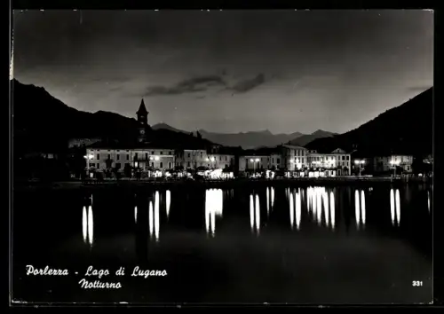 AK Porlezza /Lago di Lugano, Notturno