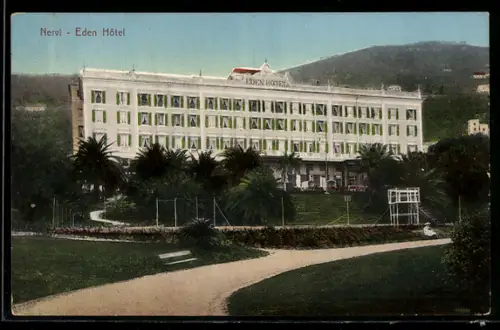 AK Nervi, Eden Hôtel con giardino lussureggiante e palme maestose