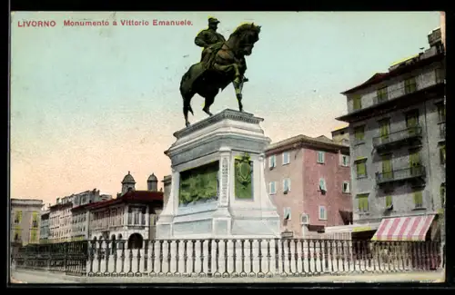 AK Livorno, Monumento a Vittorio Emanuele