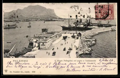 AK Palermo, Il Monte Pellegrino col porto e l`antemurale