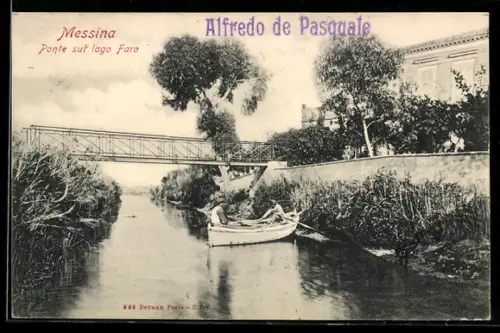 AK Messina, Ponte sul lago Faro con barca a remi