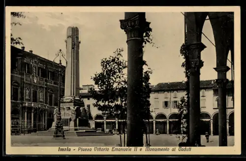 AK Imola, Piazza Vittorio Emanuele II e Monumento ai Caduti