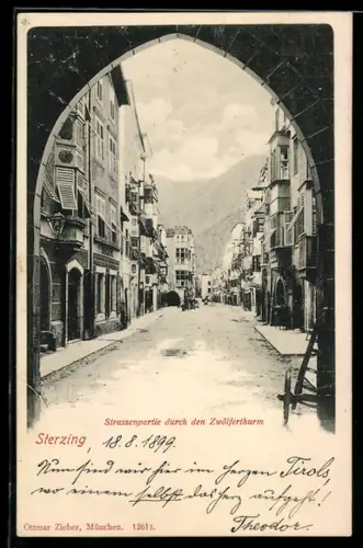 AK Sterzing, Strassenpartie durch den Zwölferturm