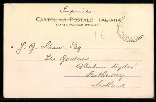 AK Milano, Via Dante con passanti e edifici storici