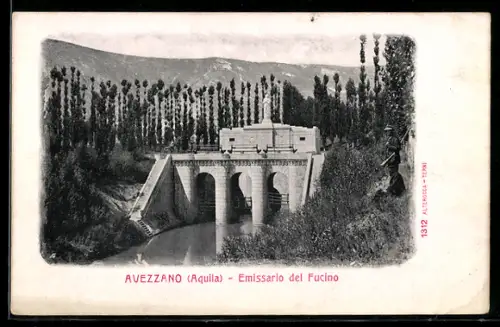 AK Avezzano /Aquila, Emissario del Fucino