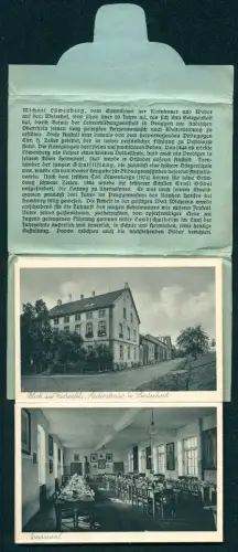 Leporello-AK Weierhof bei Marnheim, Strassenpartie in Eichenfels mit Andersstrasse im Lindenhort, Speisesaal