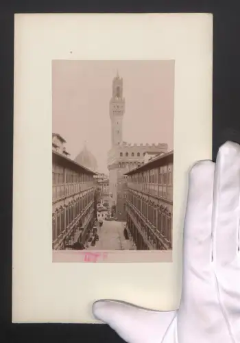 Fotografie Ed. Alinar, Firenze, Ansicht Firenze, Il Portica degli Uffizi, Grossformat 16 x 25cm