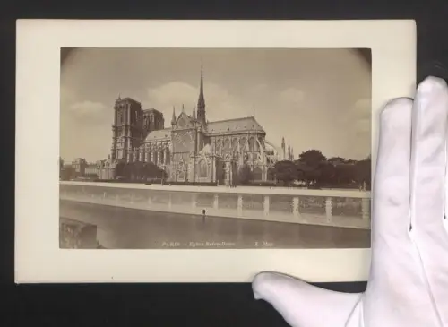 Fotografie Ansicht Paris, Eglise Notre Dame, Grossformat 16 x 25cm