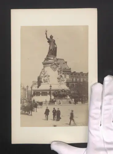 Fotografie Ansicht Paris, Statue de la Republique, Grossformat 16 x 25cm